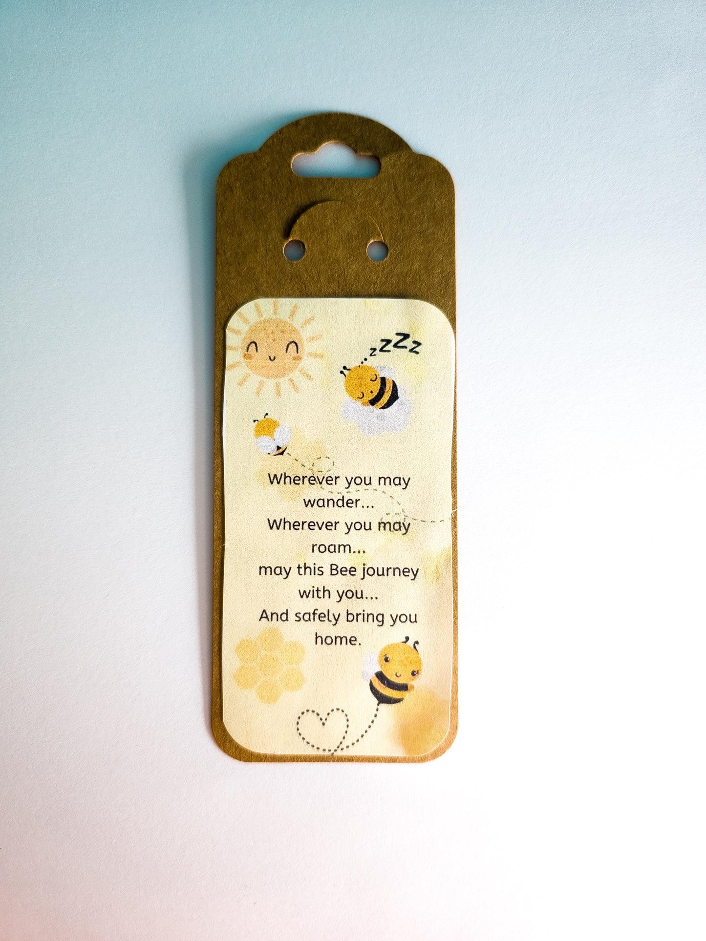 Cute bee themed purse charm or keychain holder.